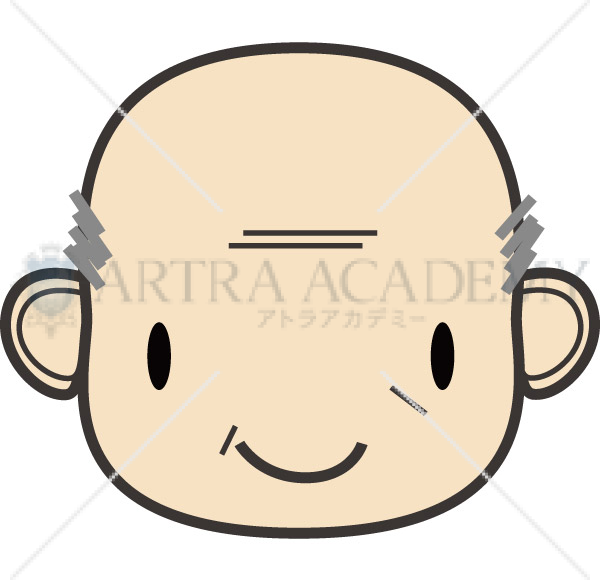 人間 男性 顔 おじいさん イラスト キャラクター 素材ダウンロード アトラアカデミー