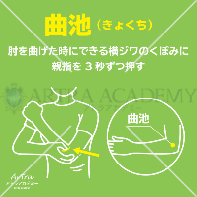 免疫力アップのツボ(曲池)