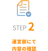 運営部にて内容の確認